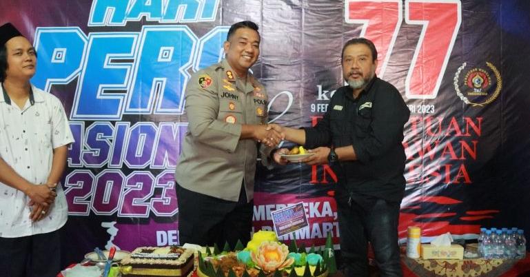 Kapolres Purbalingga Ucapkan Selamat Hari Pers Nasional 2023 di Balai Wartawan