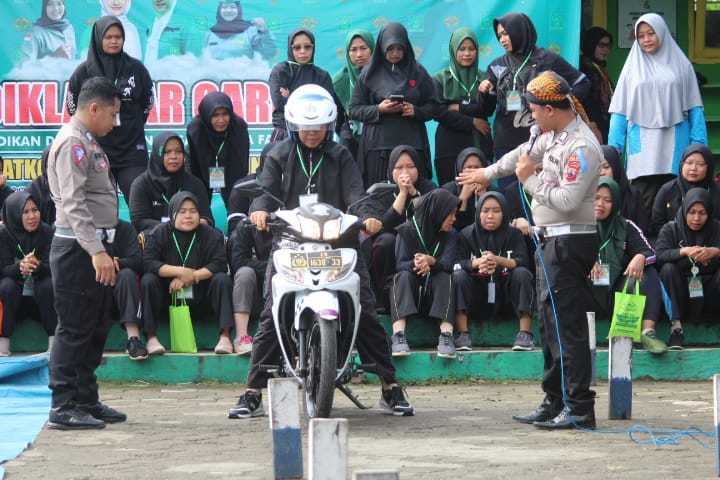 Satlantas Polres Purbalingga Gelar Pelatihan Safety Riding Peserta Diklatsar Garfa