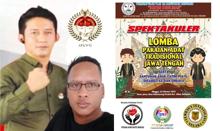 Perkumpulan Plat AA mengadakan Perlombaan Pakaian Adat dan Santunan Anak Yatim Kabupaten Kebumen Jawa Tengah