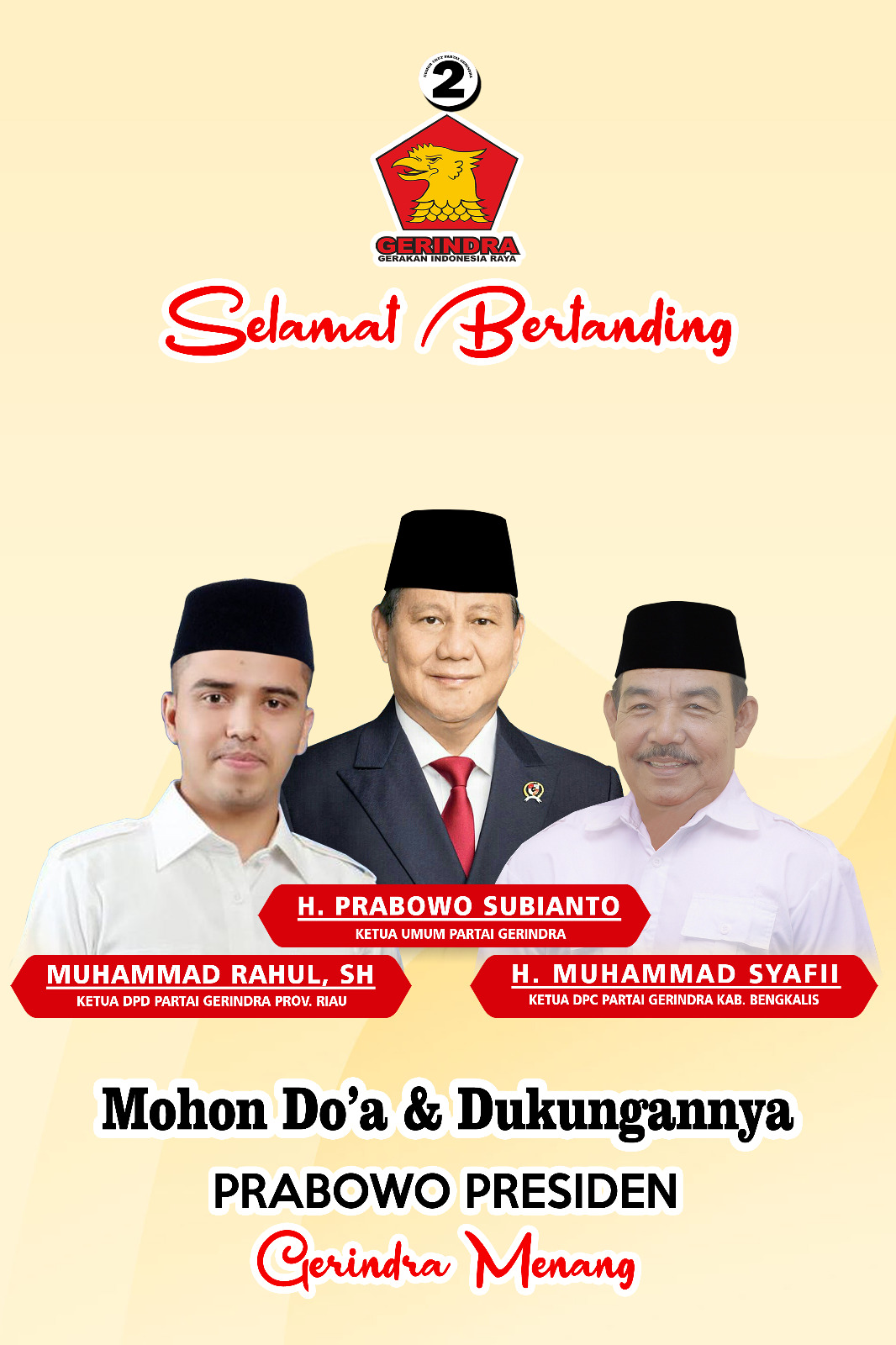 DPC Gerindra Kabupaten Bengkalis Calonkan Gibran Rakabuming Raka Sebagai cawapres H.Prabowo subianto